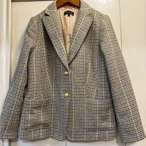 Talbots Wool Plaid 2 Button Classic Minimalist Tailored Blazer Jacket
Size 8